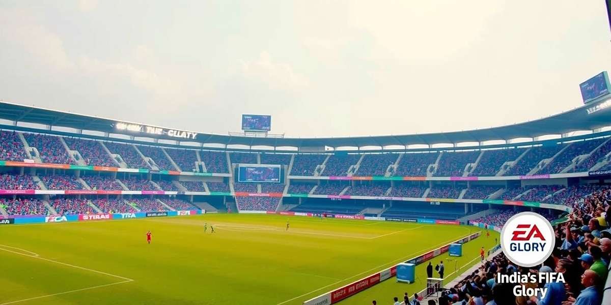 India's FIFA Glory recreation of Salt Lake Stadium in Kolkata with enthusiastic crowd with India's FIFA Glory watermark