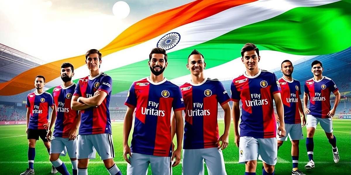 India's FIFA Glory Independence Day event with players in special tricolor kits with India's FIFA Glory watermark